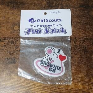 Girl Scouts Brownie Mouse Iron-on Fun Patch